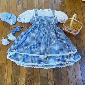 Blue and White Gingham Kids Dorothy Costume